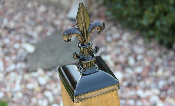 Fleur De Lis Post Cap For 4x4 Wood Fence Post Fleur De Lis Etsy