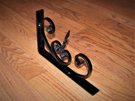 Heavy Duty Decorative Scrolled With Twisted Spear Shelf Etsy