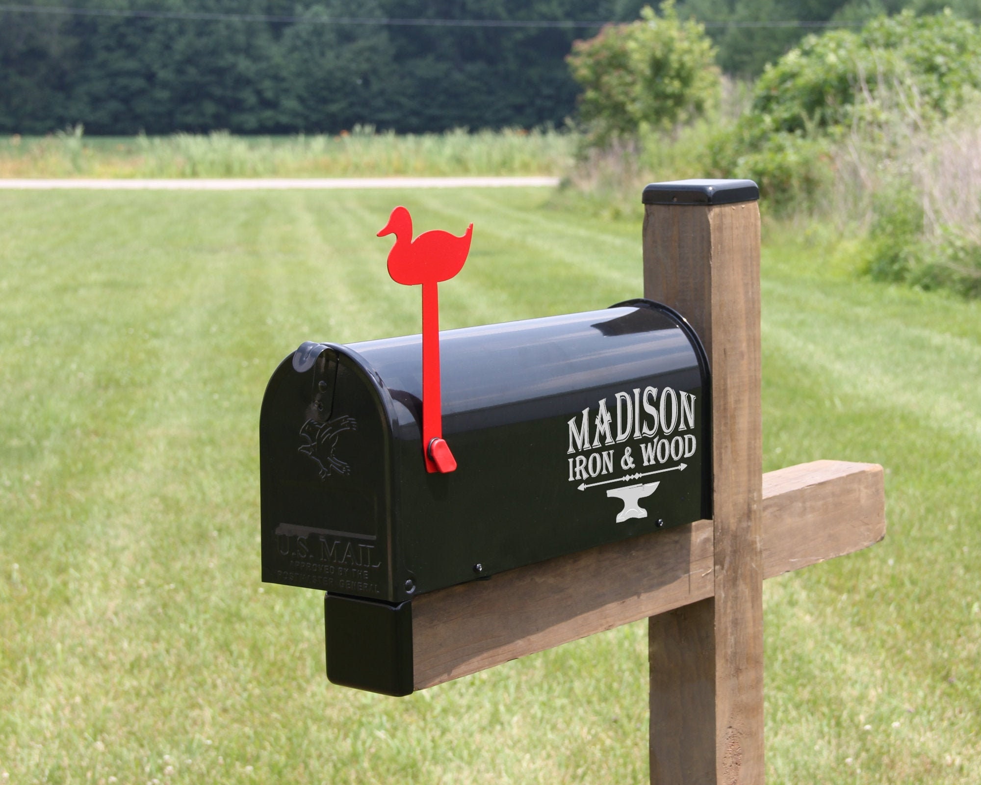 Duck Mailbox Flag Decorative Mailbox Flag Metal Duck Mailbox Etsy