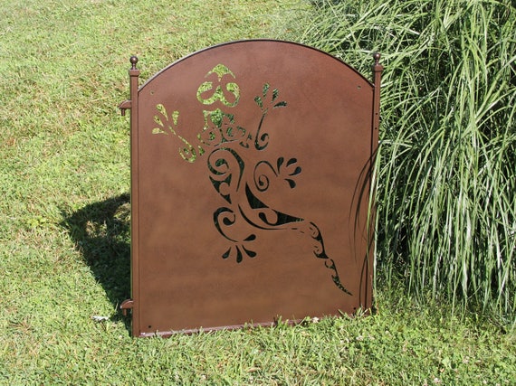 Gecko Designed Gate Garden Gate Gecko Designed Fence Entry Etsy