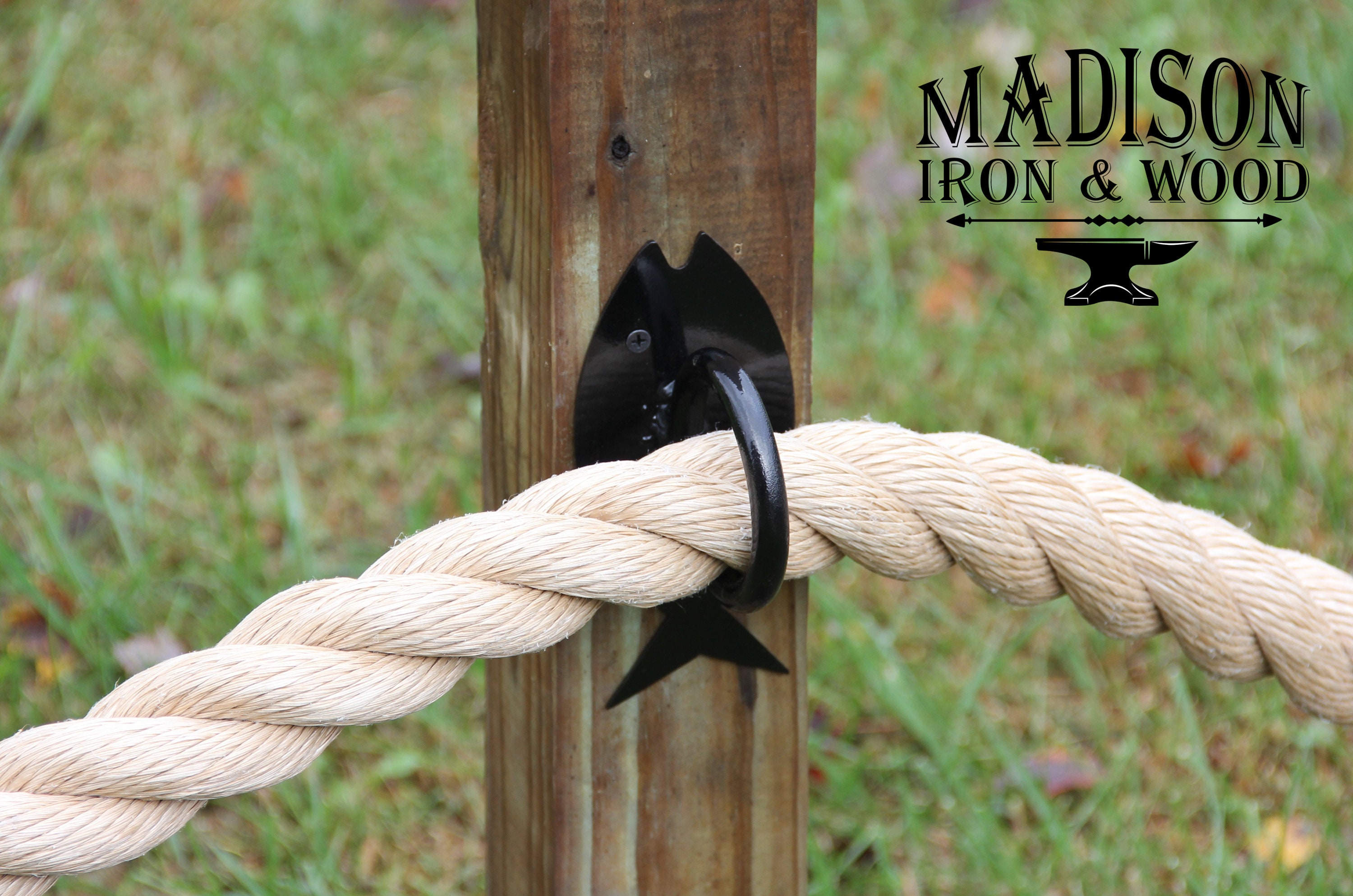 Metal Nautical Rope Fence Bracket Fish Design Rings Dock Etsy