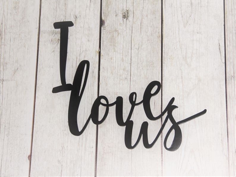 I Love Us Metal Wall Decor Etsy