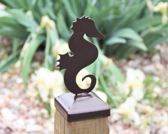 Seahorse Post Cap For 4x4 Wood Post Decorative Seahorse Post Etsy