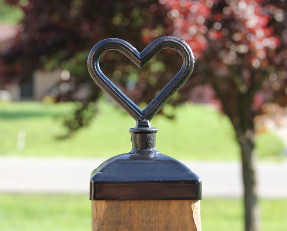 Fence Post Cap Decorative Heart For 4x4 Fence And Deck Post Etsy