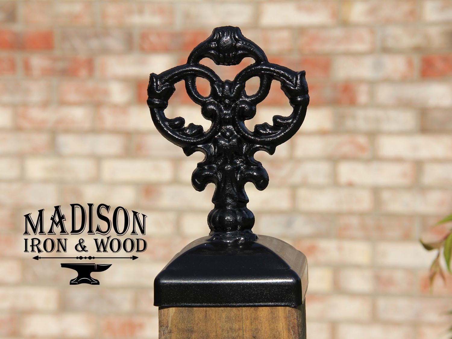 Wrought Iron Decorative Victorian post Cap for 4x4 Wood / Etsy