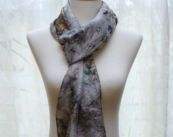 Hand Dyed Silk Scarf- Long