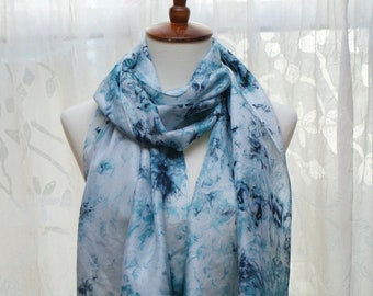 Hand Dyed Silk Scarf- Long