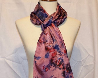 Hand Dyed Silk Scarf- Long