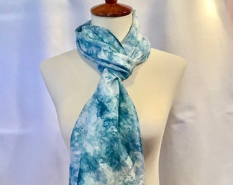 Hand Dyed Silk Scarf- Long