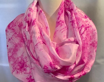 Hand Dyed Silk Infinity Scarf