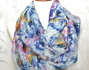 Hand Dyed Silk Infinity Scarf