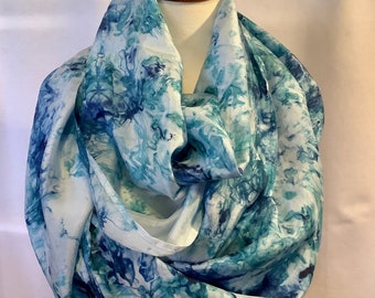 Hand Dyed Silk Infinity Scarf