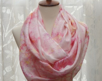 Hand Dyed Silk Infinity Scarf