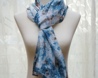 Hand Dyed Silk Scarf- Long