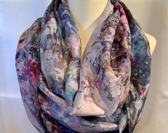 Hand Dyed Silk Infinity Scarf