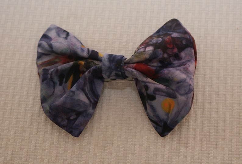 Hand dyed habotai silk Handmade Silk Clip On Bow Tie