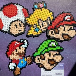 Paper Mario Magnets/Ornaments - Retro Video Game Nerdy Geeky Home Decor