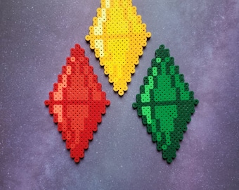 Plumbob Fridge Magnet - Sims Mood Diamond Rhombus - Nerdy Geeky Pixel Art Home Decor