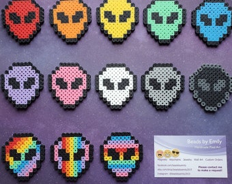 Alien Magnets / Ornaments - Rainbow, Colorful, Fridge Magnets, Locker Magnets, Party Favors, Cute Cheap Gift Ideas