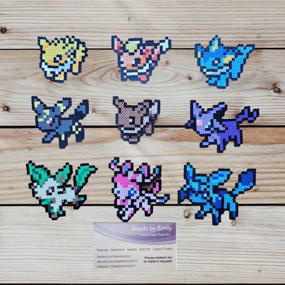 Eeveelutions Pokemon Wall Art Illustration Eevee Sylveon Vaporeon Umbreon