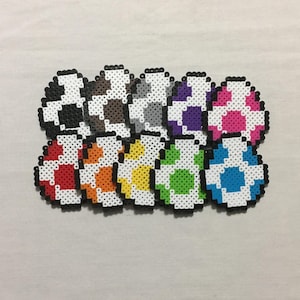 Yoshi Egg Magnete - Süße Nerdy Home Decor - Geeky Pixel Art - Retro Video Gamer - Super Mario Fans