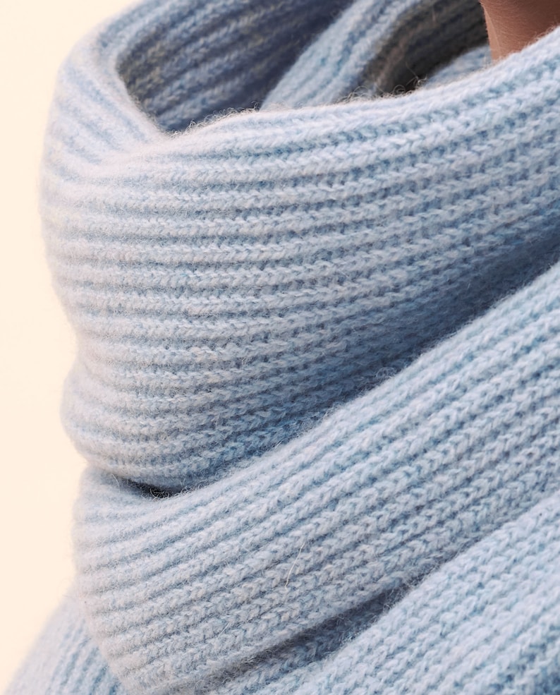 Light Blue Cashmere Scarf Cashmere Shawl Cashmere Throw Etsy
