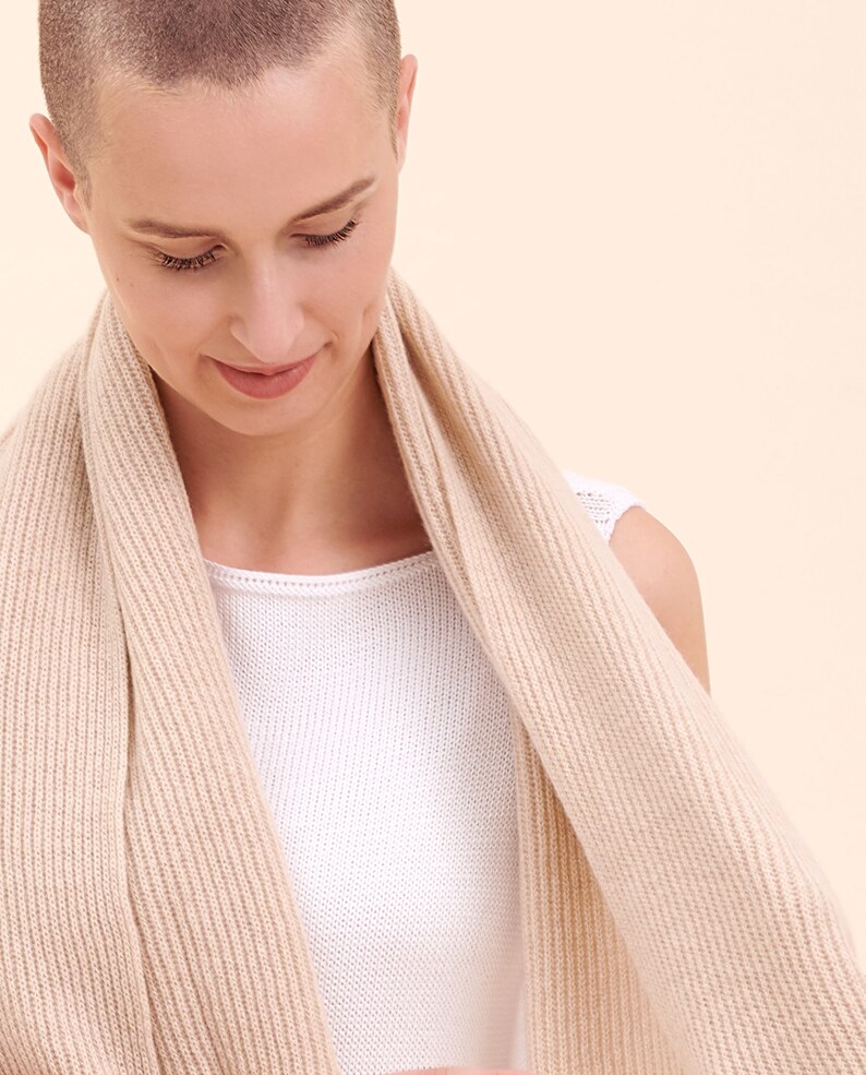 Beige Cashmere Scarf, Cashmere Shawl, Cashmere Throw, Cashmere Wrap