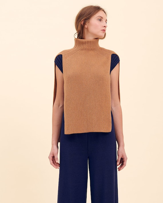 Long Cashmere Turtleneck Scarf 