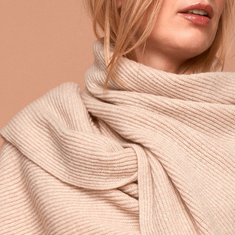Beige Cashmere Scarf, Cashmere Shawl, Cashmere Throw, Cashmere Wrap