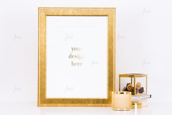 Styled Stock Photography Gold Styled Frame Print
