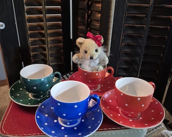Vintage Upsala-Ekeby Gefle Tea Cup Saucer Set – Lunares Mid Century MCM