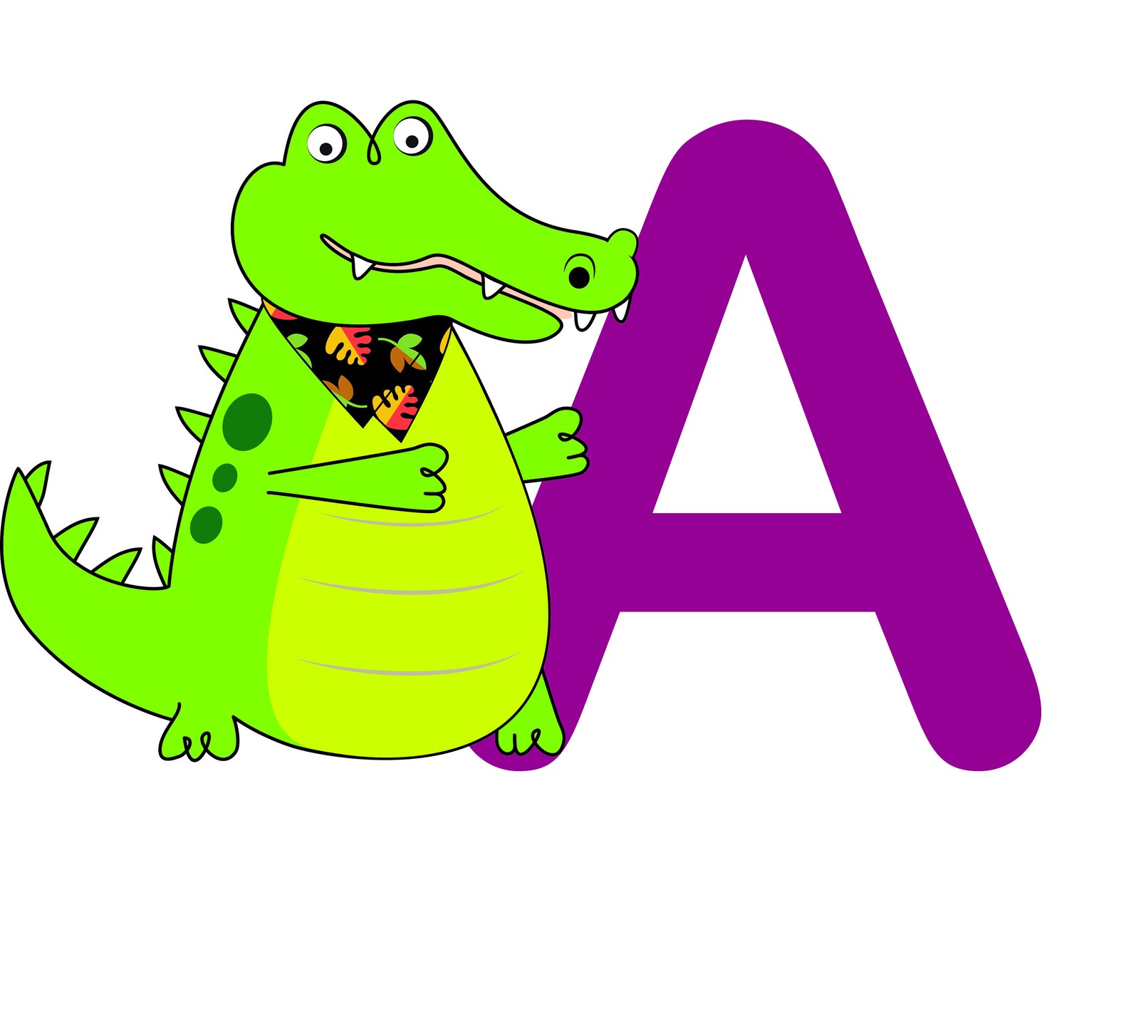 Letter A, alfabet Print Kids Wall Art, kaarten van de flits van het