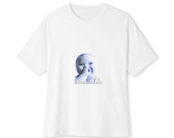 Camiseta con foto de bebé sonriente / Camisa holgada