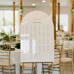 Sitzplan Hochzeit | Acryl Sitzplan | Sitzmöbel | 92cm x 60cm