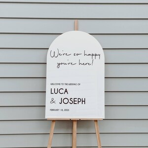Wedding Welcome Sign | Arch Wedding Sign | Wedding Acrylic Sign | Welcome To Our Wedding Sign | 36” x 24”