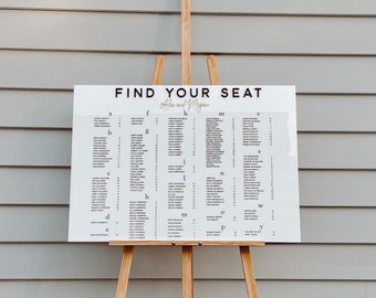 Acrylic Wedding Seating Chart | Event Sign | Acrylic Sign | 23" x 33"