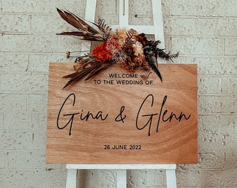 Wedding Welcome Sign | Wood | Rustic | Decor | Engagement