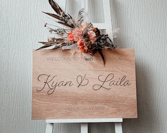 Wedding Welcome Sign | Wood | Rustic | Decor | Engagement