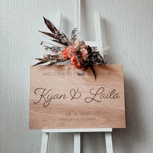 Hochzeit Willkommensschild | Holz | Rustikal | Dekor | Verlobung