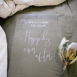 Acrylic Wedding Engagement Welcome Sign