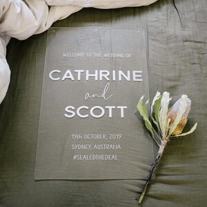 Acrylic Wedding Welcome Sign
