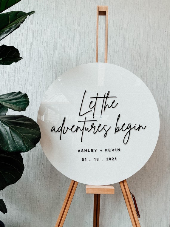 Acrylic Welcome Sign Custom Easel Sign Birthday Party Sign Brunch 