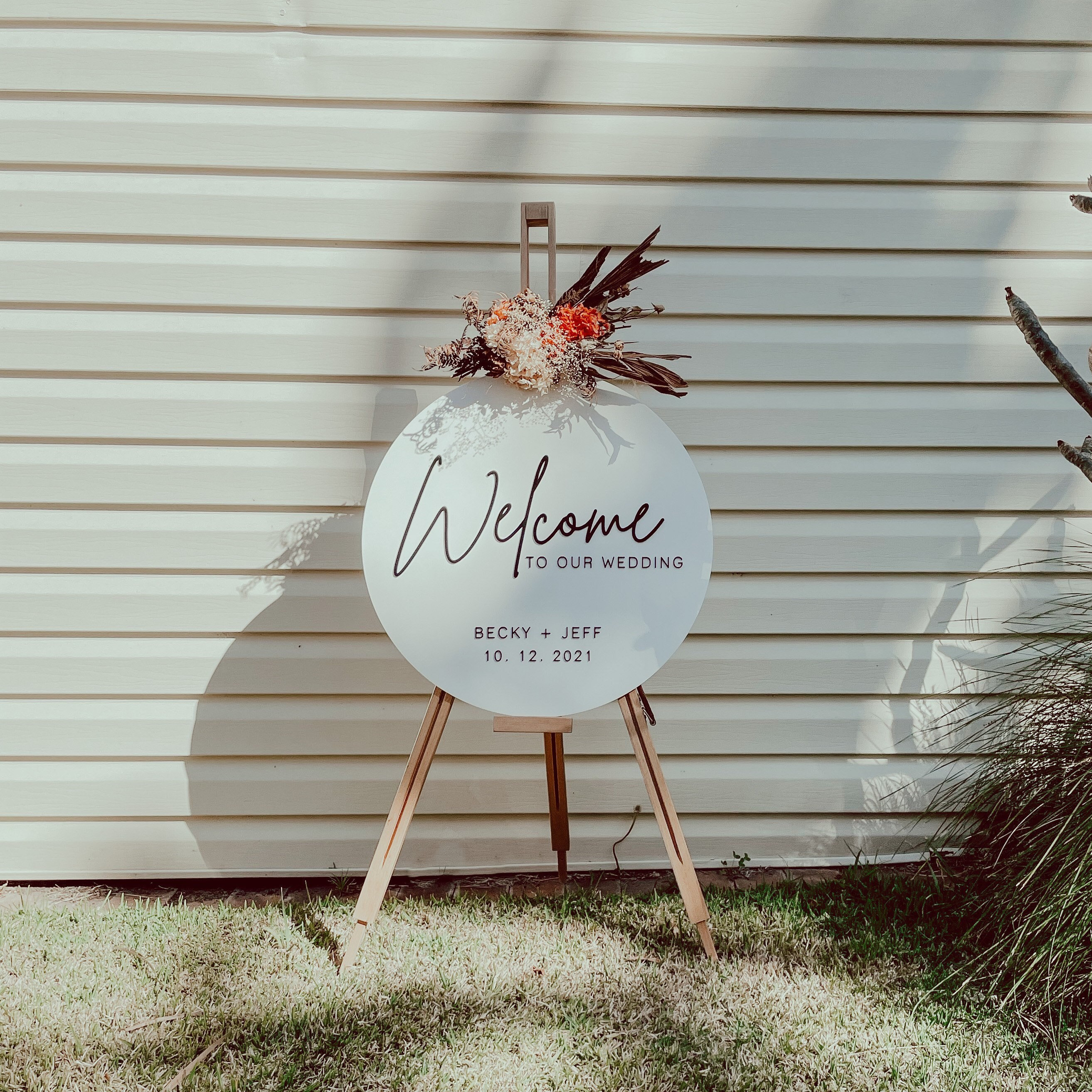 Acrylic Welcome Sign Custom Easel Sign Birthday Party Sign Brunch 