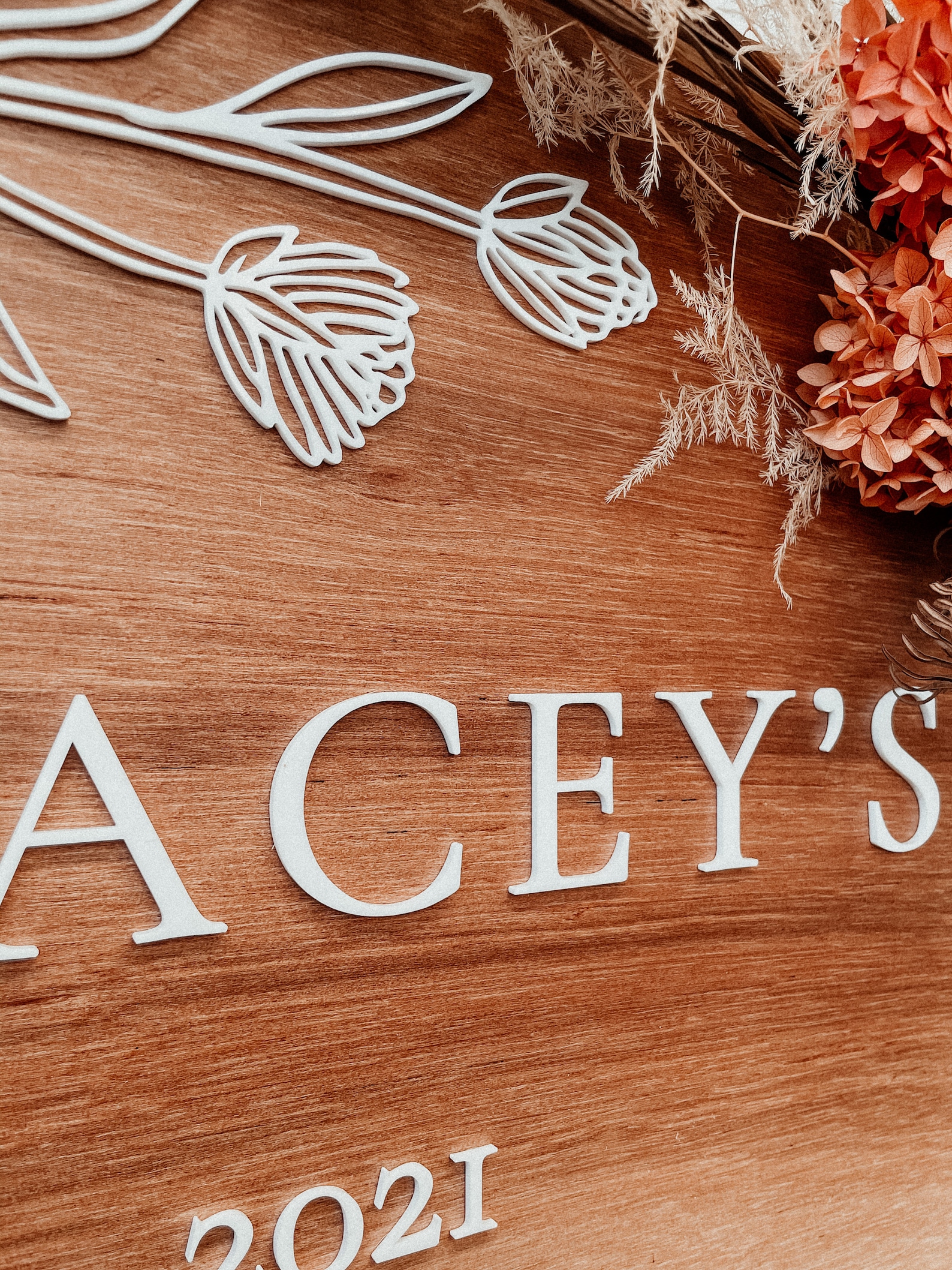 Rustic Timber Wedding Welcome Sign With Acrylic Lettering - Sustainably ...
