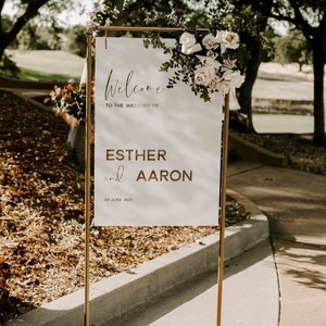 Acrylic Wedding Welcome Sign Wedding Sign Welcome To Our Wedding Sign 36 x 24 Modern Elegant Engagement Sign image 5