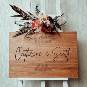 Wedding Welcome Sign | Wood | Rustic | Decor | Engagement