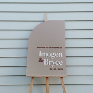 Wedding Welcome Sign | Arch Wedding Sign | Wedding Acrylic Sign | Welcome To The Wedding Sign | 36” x 24”