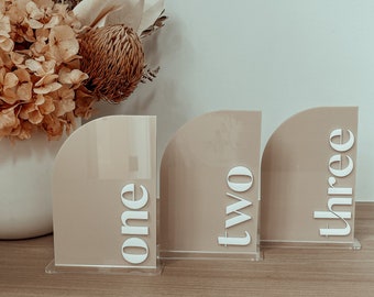 Arch Table Numbers | Table Numbers | Acrylic Table Numbers | Table Number Wedding