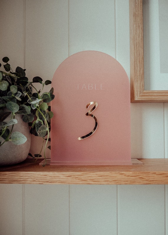 Wedding Table Numbers - Acrylic