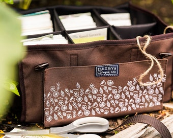 Seed packet organizer and garden tote